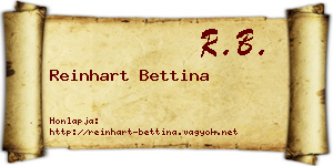 Reinhart Bettina névjegykártya