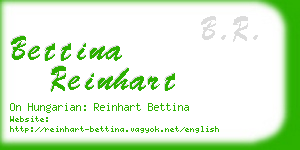 bettina reinhart business card